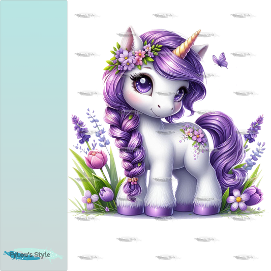 Bügelbild Frühlingseinhorn #4 Fylou's Style