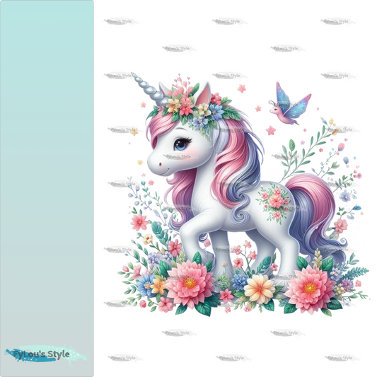 Bügelbild Frühlingseinhorn #6 Fylou's Style