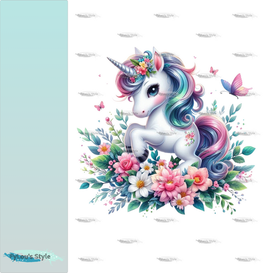 Bügelbild Frühlingseinhorn #9 Fylou's Style