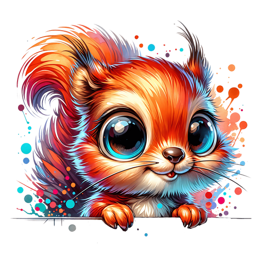 Bügelbild Guck Guck Eichhörnchen #1 Fylou's Style