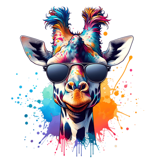 Bügelbild Giraffe mit Sonnenbrille Fylou's Style