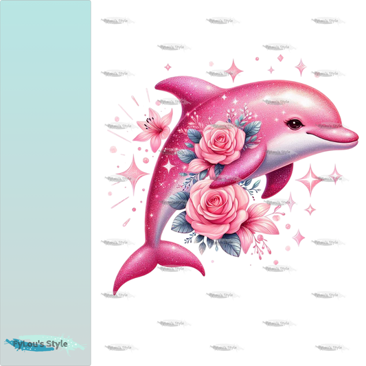 Bügelbild Glitzer Delfin #11 Fylou's Style