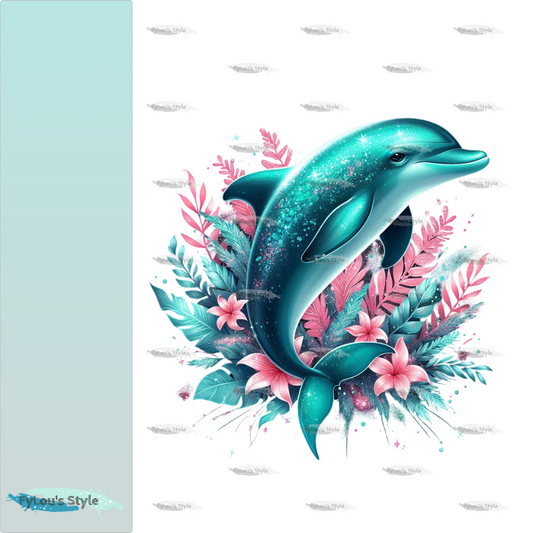 Bügelbild Glitzer Delfin #13 Fylou's Style