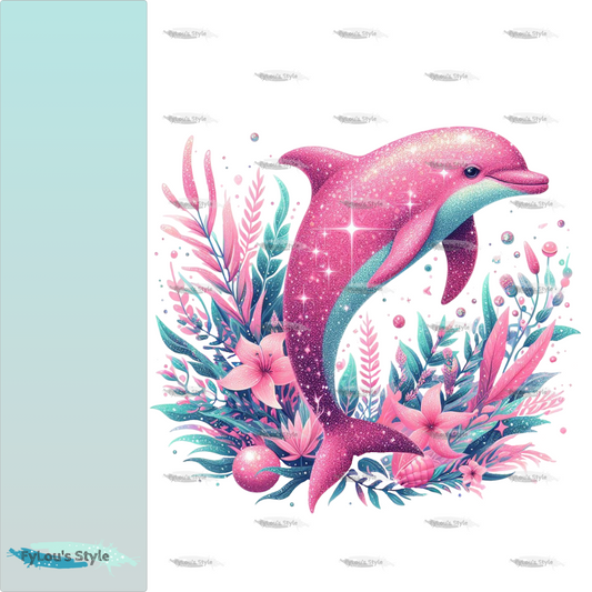 Bügelbild Glitzer Delfin #14 Fylou's Style