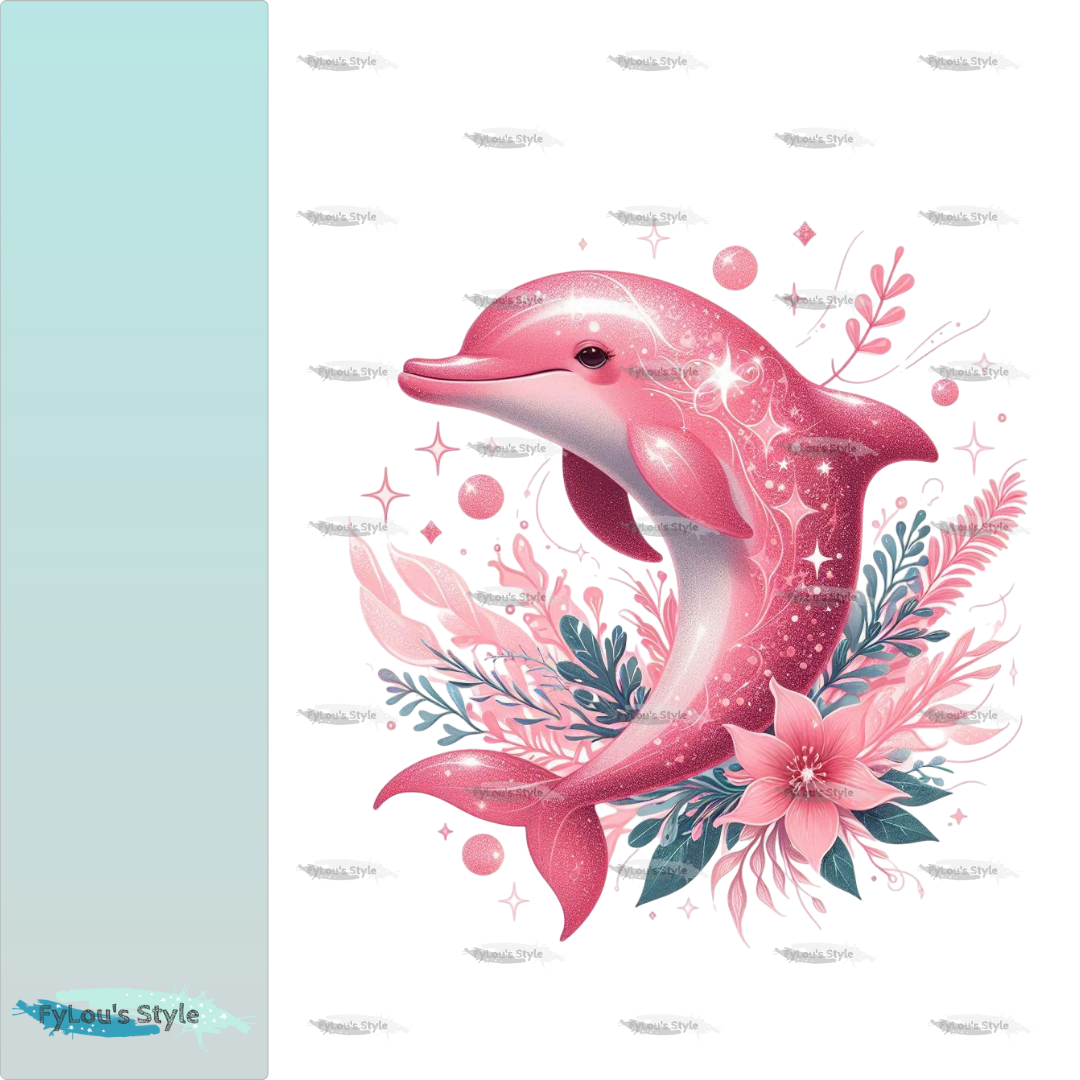 Bügelbild Glitzer Delfin #17 Fylou's Style