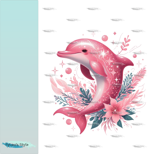 Bügelbild Glitzer Delfin #17 Fylou's Style