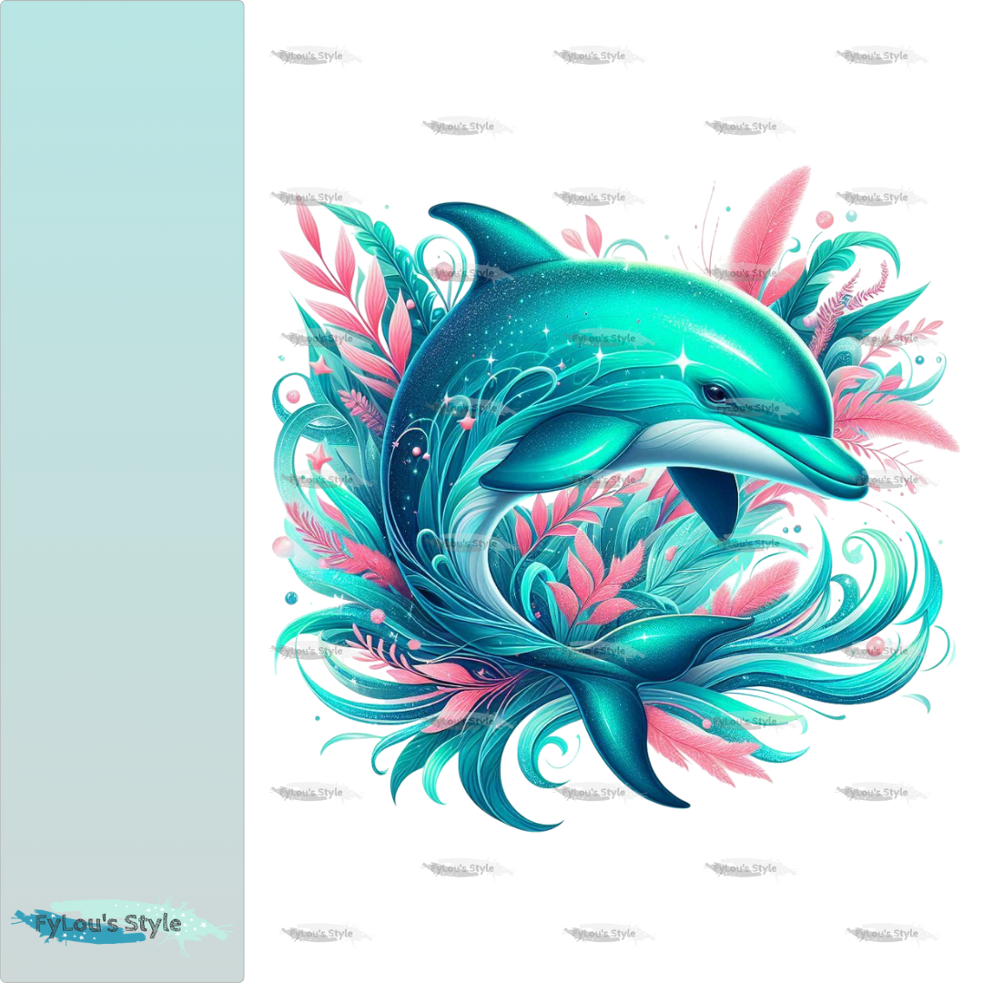 Bügelbild Glitzer Delfin #2 Fylou's Style