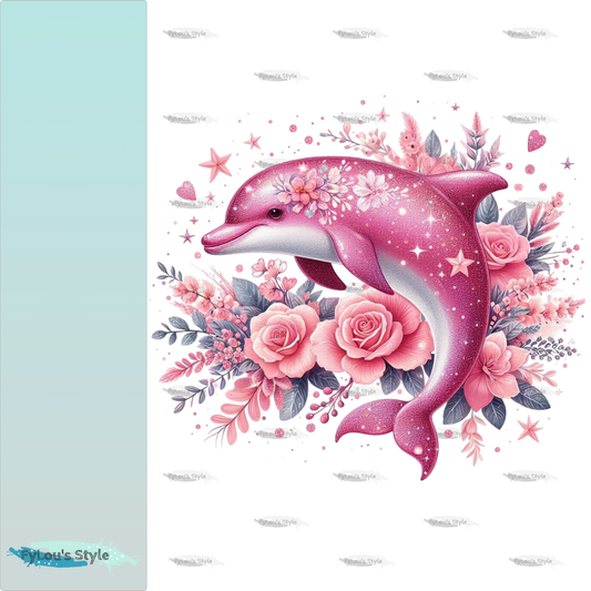 Bügelbild Glitzer Delfin #3 Fylou's Style