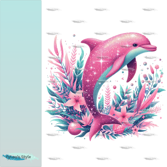 Bügelbild Glitzer Delfin #4 Fylou's Style