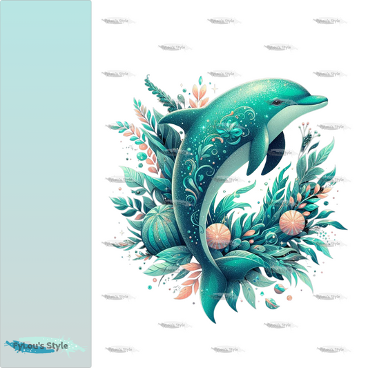 Bügelbild Glitzer Delfin #5 Fylou's Style