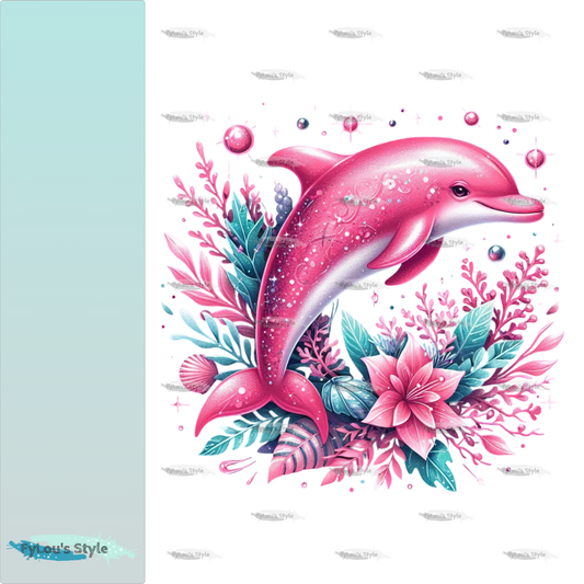 Bügelbild Glitzer Delfin #7 Fylou's Style