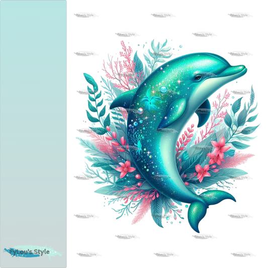 Bügelbild Glitzer Delfin #8 Fylou's Style
