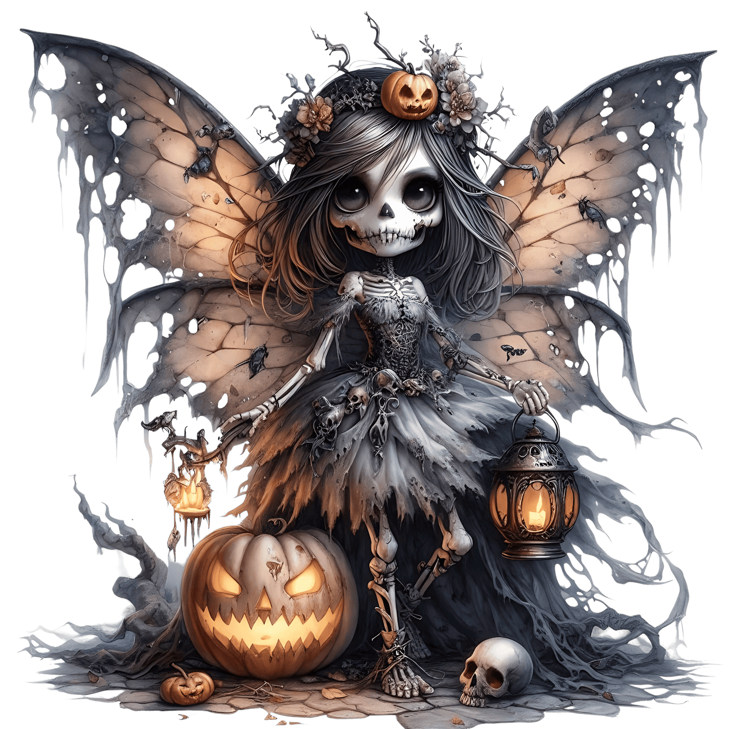 Bügelbild Gothik Halloween Fee #3