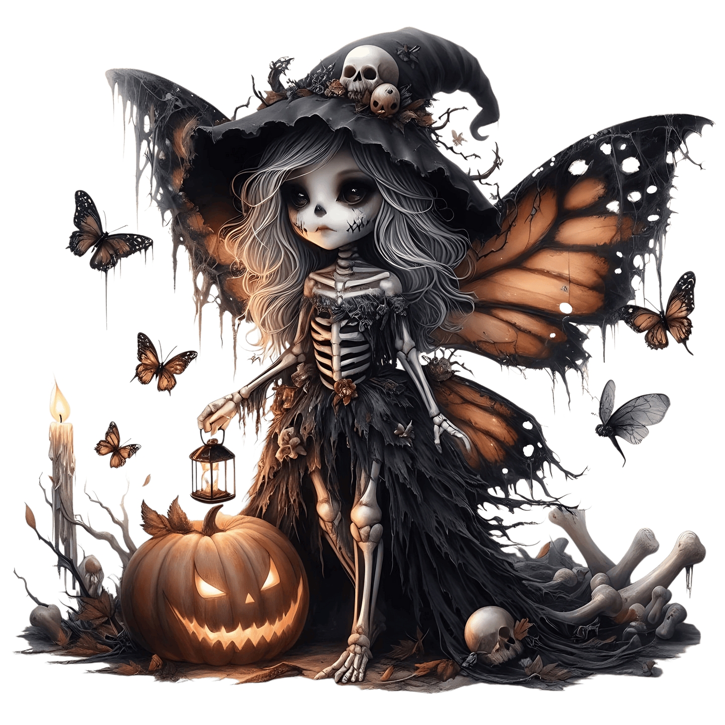 Bügelbild Gothik Halloween Fee #6