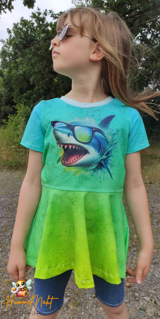 Bügelbild Hai mit Sonnenbrille Splash #2 Fylou's Style