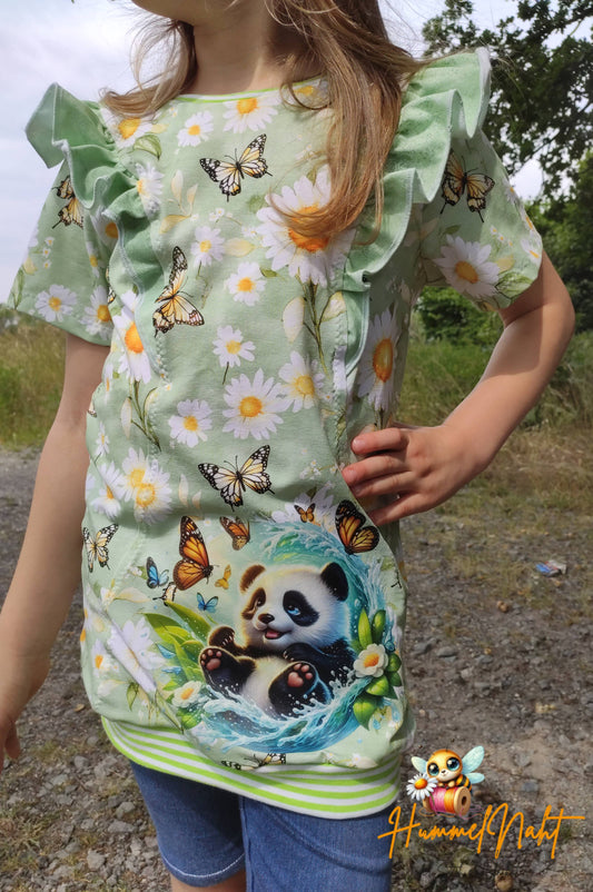 Bügelbild kleiner Panda in Wasserwelle #4 Fylou's Style