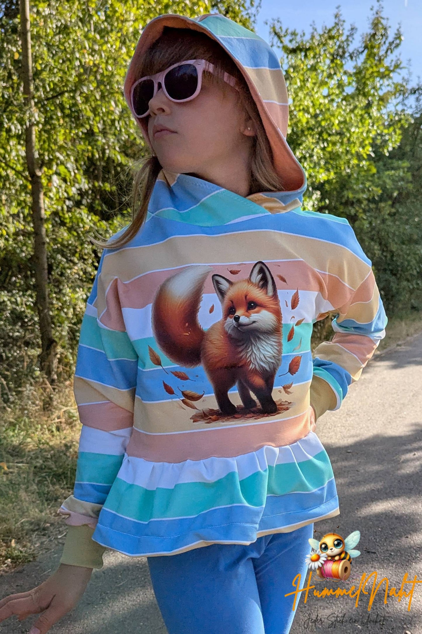 Bügelbild Fuchs mit Blättern #2