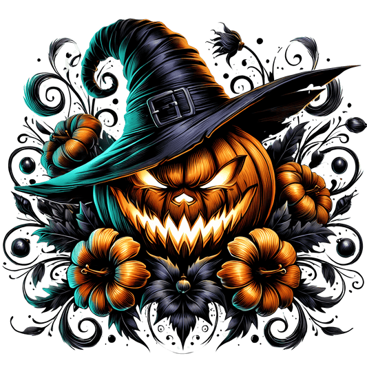 Bügelbild Spooky Kürbis #1