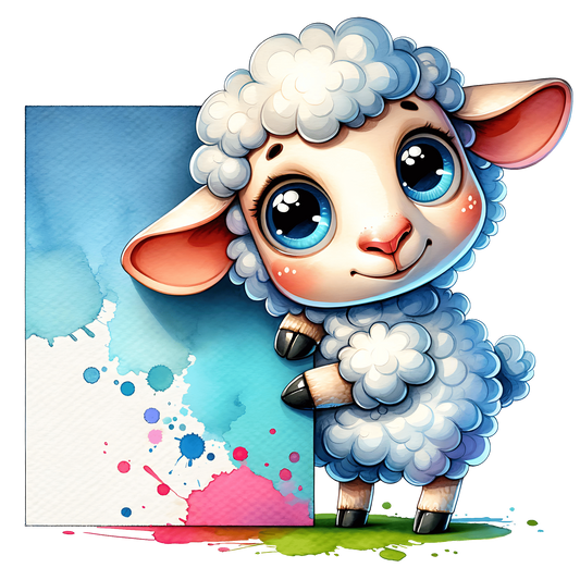 Bügelbild Guck Guck Schaf #2 Fylou's Style