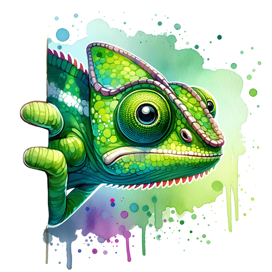 Bügelbild Guck Guck Chamäleon Fylou's Style