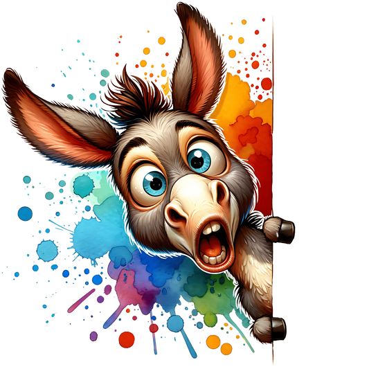 Bügelbild Guck Guck Esel #2 Fylou's Style