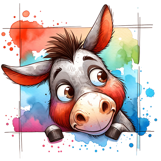 Bügelbild Guck Guck Esel #1 Fylou's Style