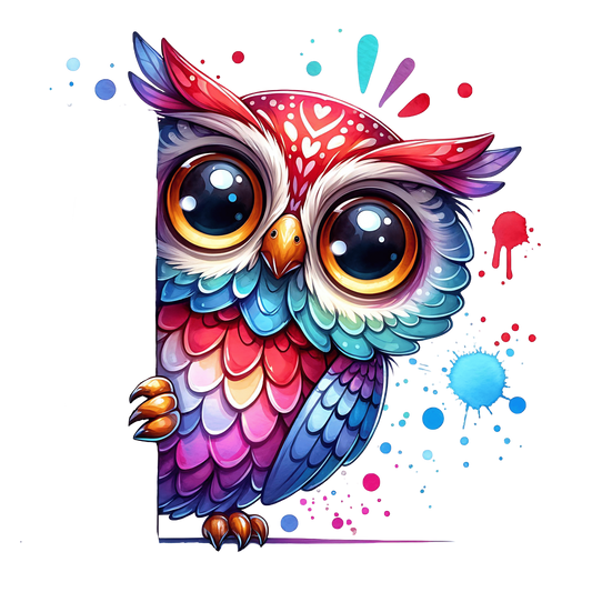 Bügelbild Guck Guck Eule Fylou's Style