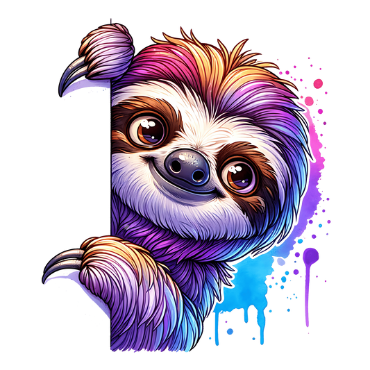 Bügelbild Guck Guck Faultier Fylou's Style