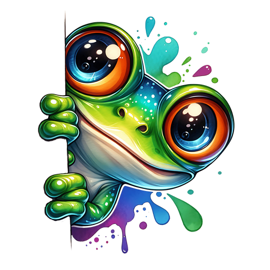 Bügelbild Guck Guck Frosch Fylou's Style