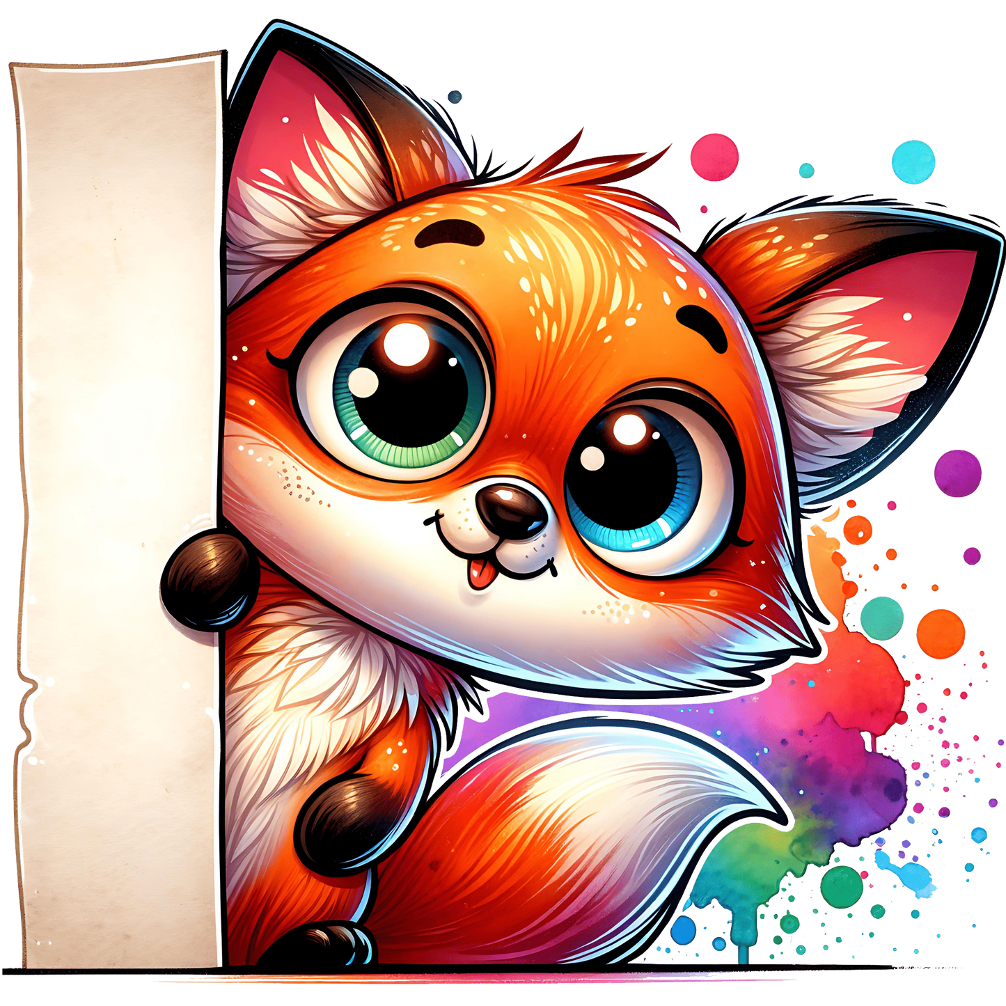 Bügelbild Guck Guck Fuchs Fylou's Style