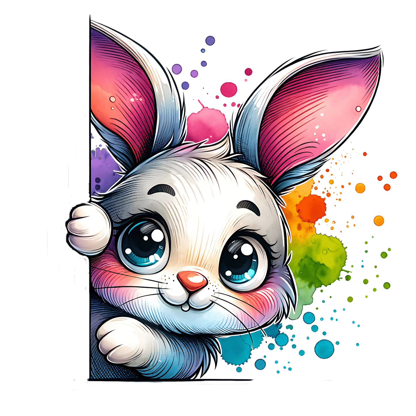 Bügelbild Guck Guck Hase #2 Fylou's Style