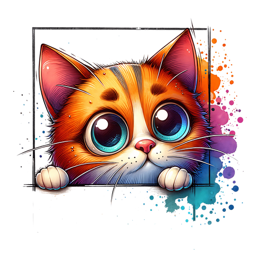 Bügelbild Guck Guck Katze Fylou's Style