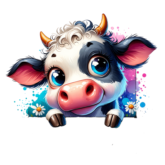 Bügelbild Guck Guck Kuh #2 Fylou's Style