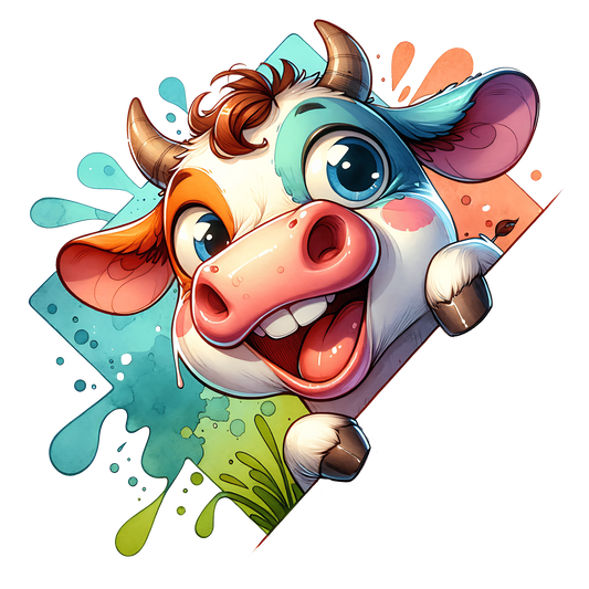 Bügelbild Guck Guck Kuh #3 Fylou's Style