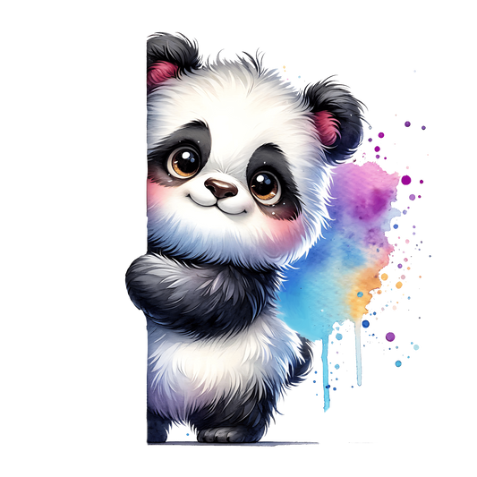 Bügelbild Guck Guck Panda Fylou's Style