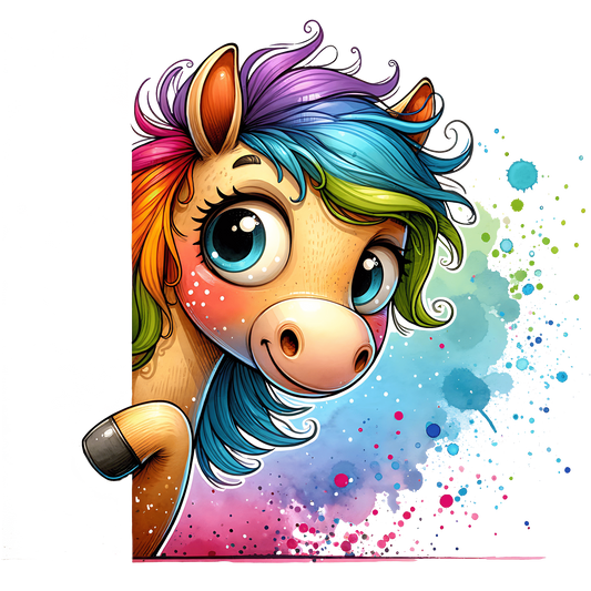 Bügelbild Guck Guck Pony #1 Fylou's Style