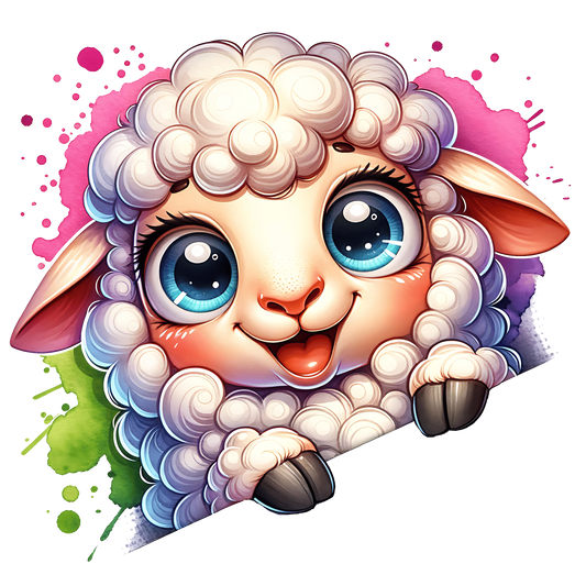 Bügelbild Guck Guck Schaf Fylou's Style