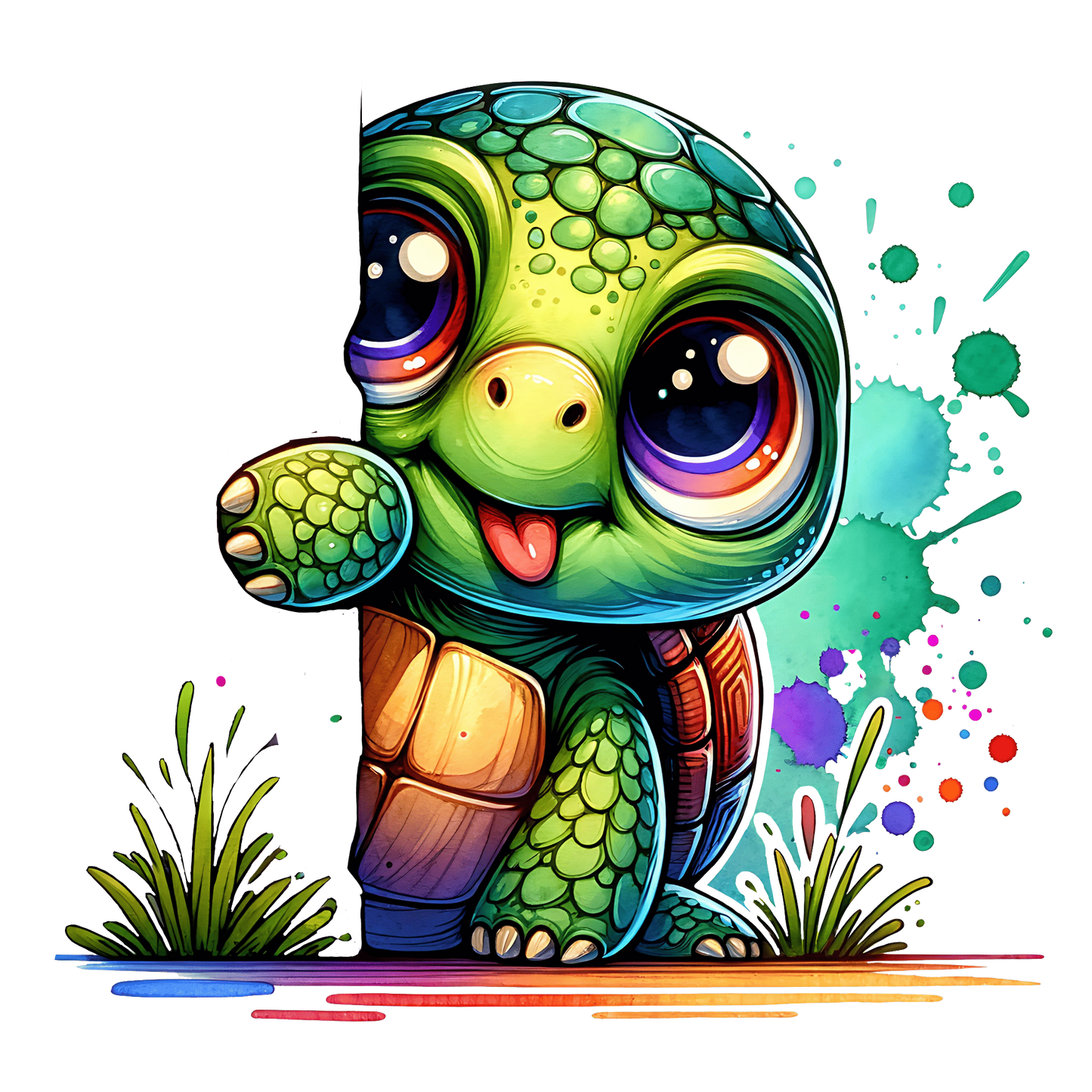 Bügelbild Guck Guck Schildkröte Fylou's Style
