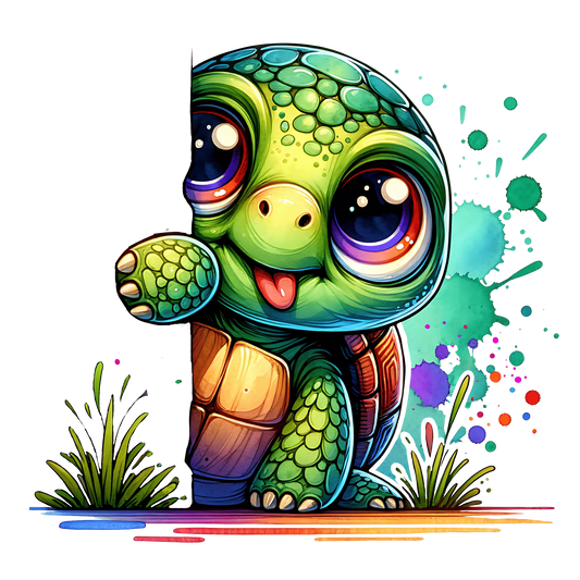 Bügelbild Guck Guck Schildkröte Fylou's Style