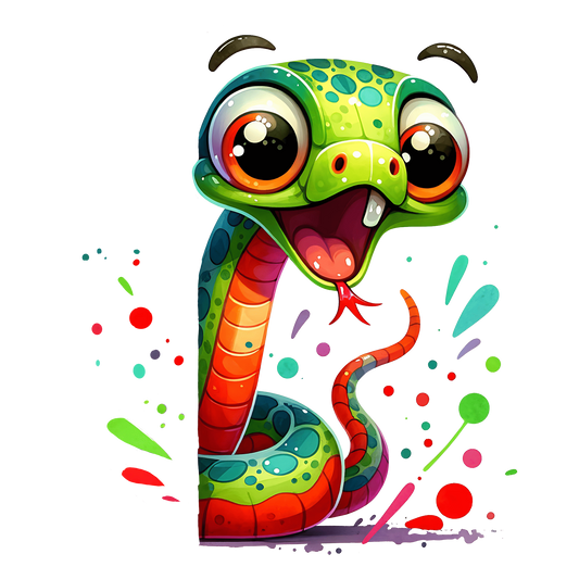 Bügelbild Guck Guck Schlange Fylou's Style