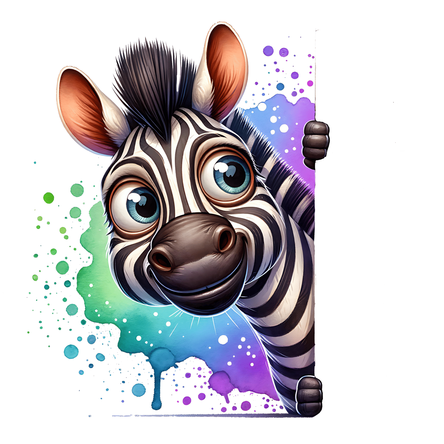 Bügelbild Guck Guck Zebra #1 Fylou's Style