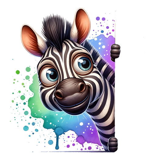 Bügelbild Guck Guck Zebra #1 Fylou's Style