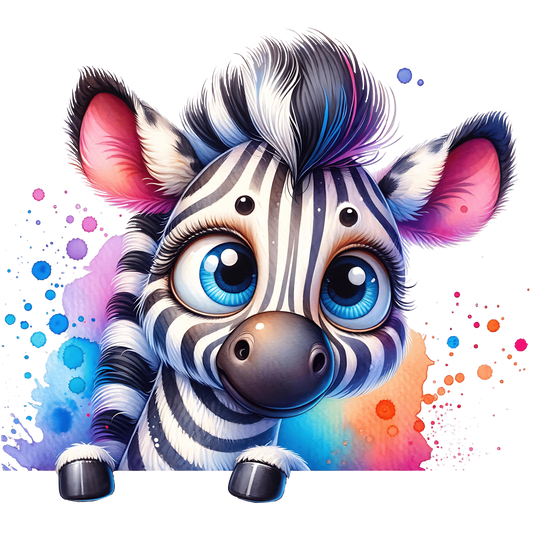 Bügelbild Guck Guck Zebra #2 Fylou's Style