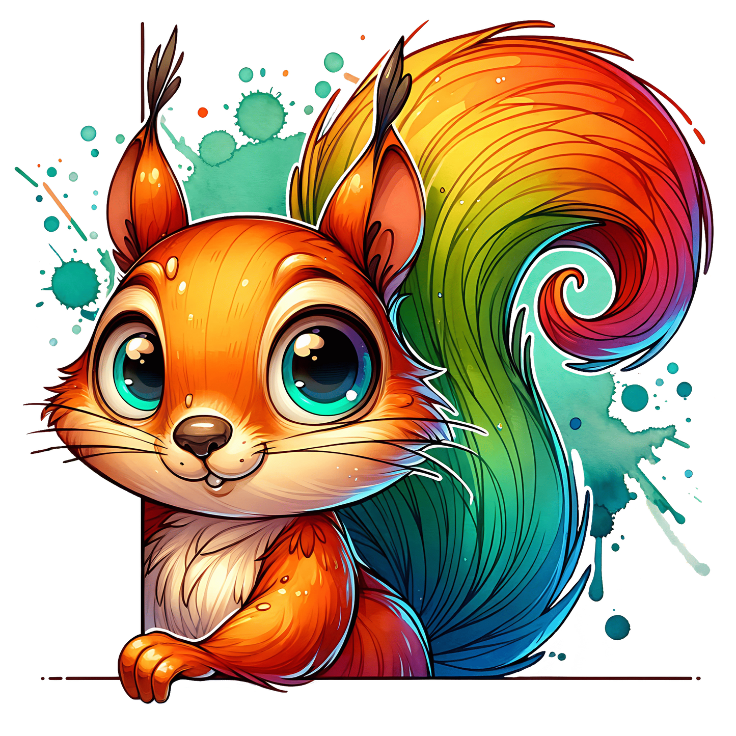 Bügelbild Guck Guck Eichhörnchen #2 Fylou's Style