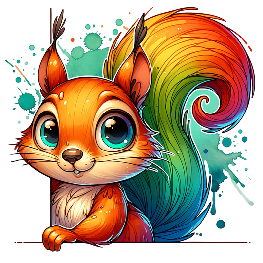 Bügelbild Guck Guck Eichhörnchen #2 Fylou's Style