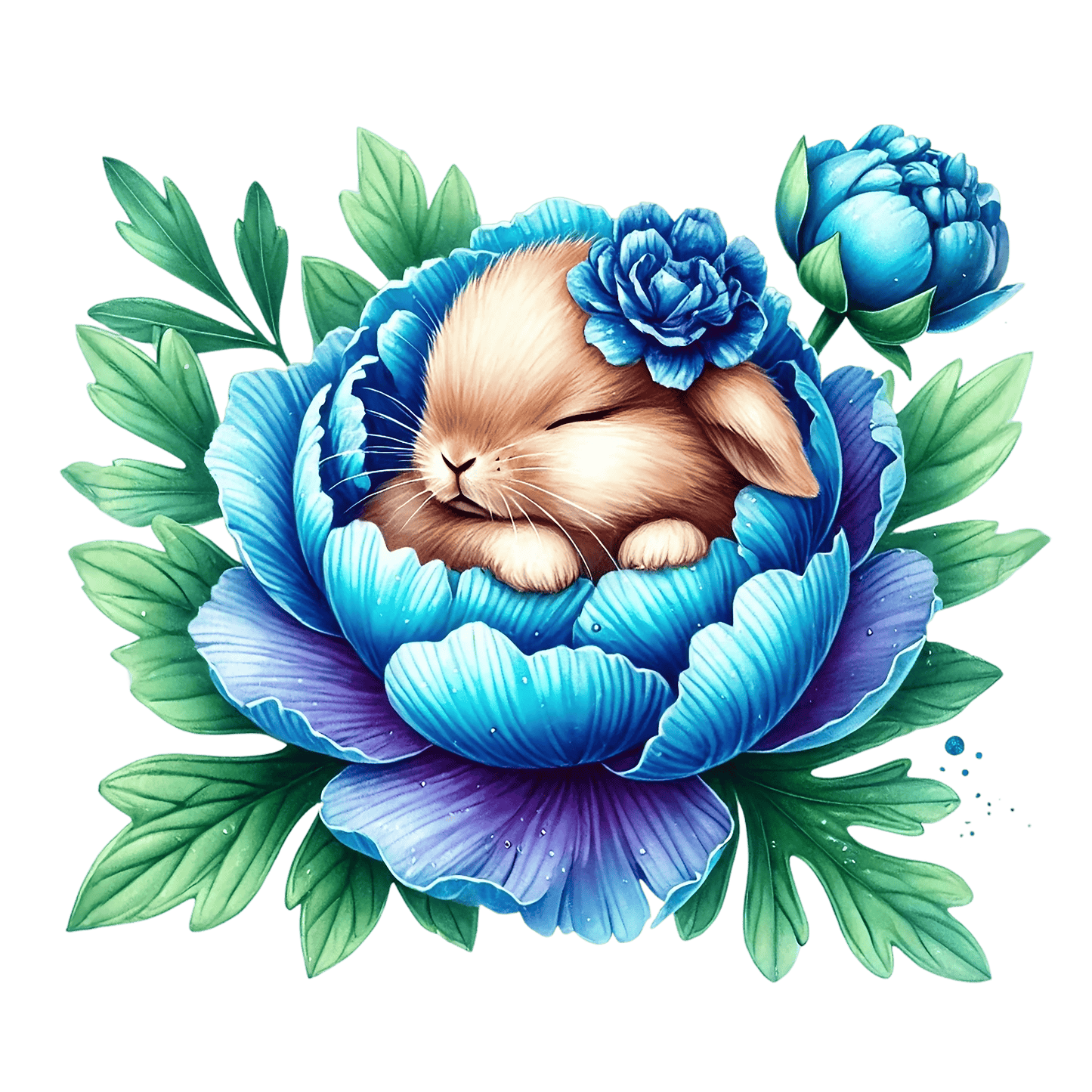 Bügelbild Häschen in Blumenblüte #3 Fylou's Style