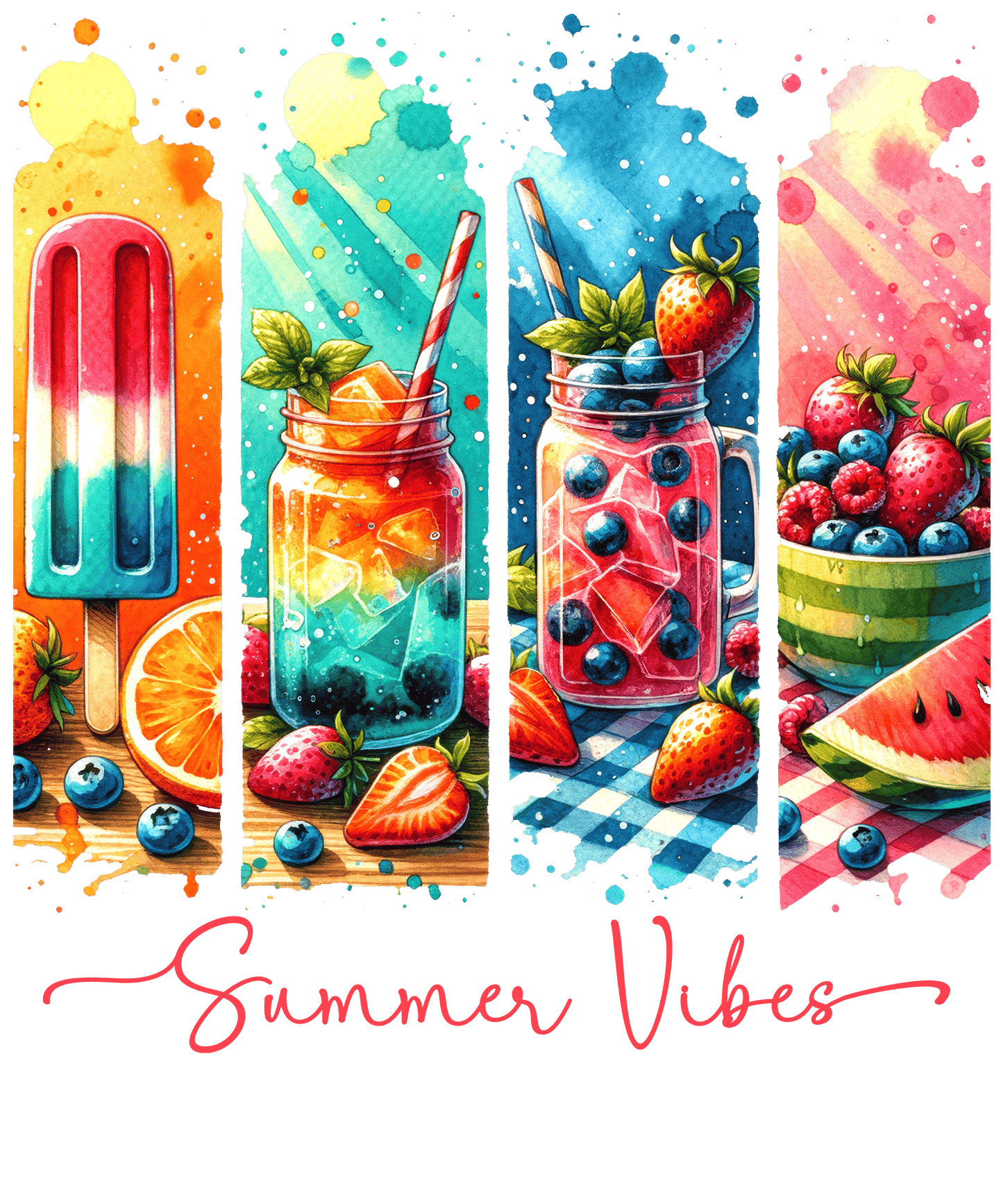 Bügelbild Streifen Motivwelt "Hallo Summer Vibes"