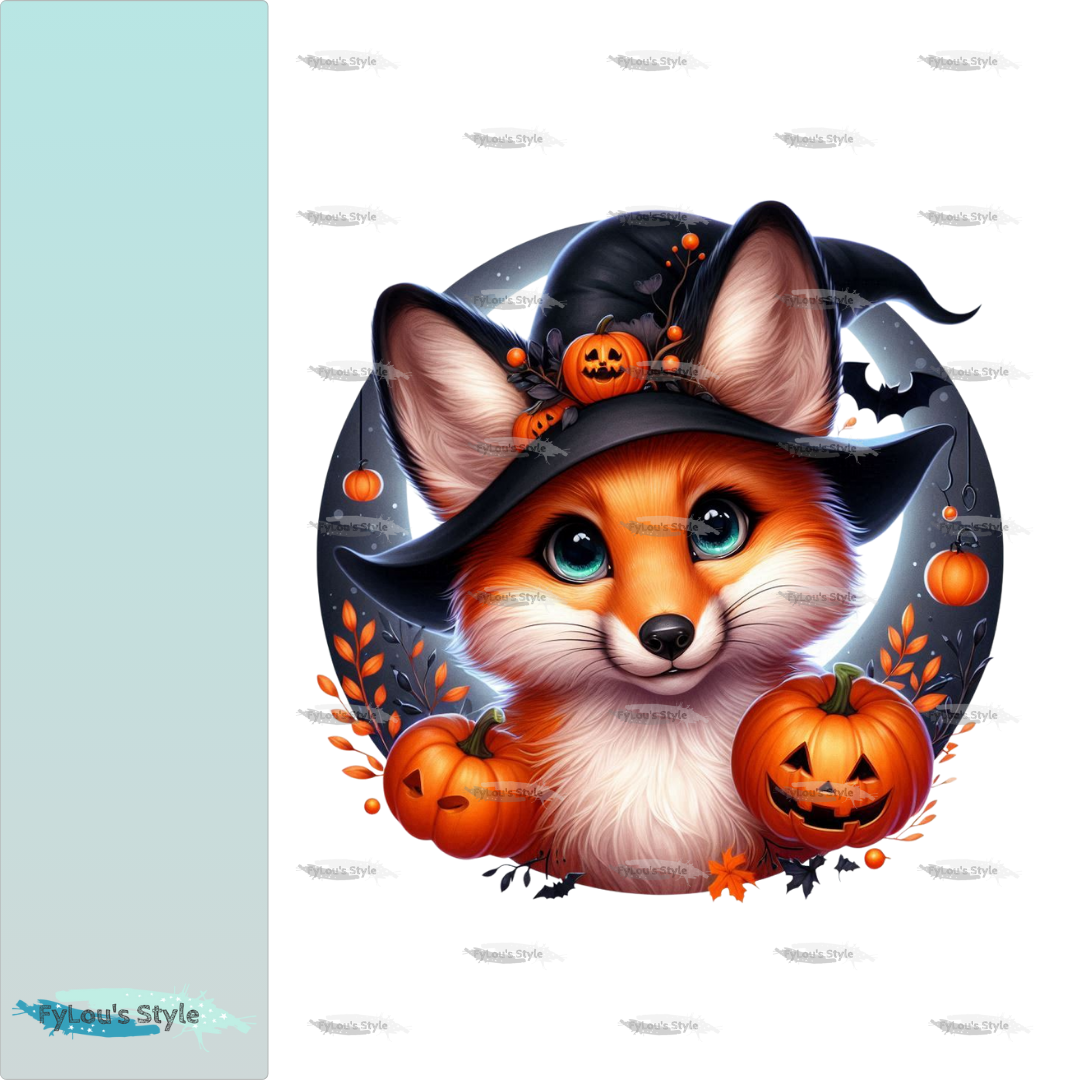 Bügelbild Halloween Fuchs #1