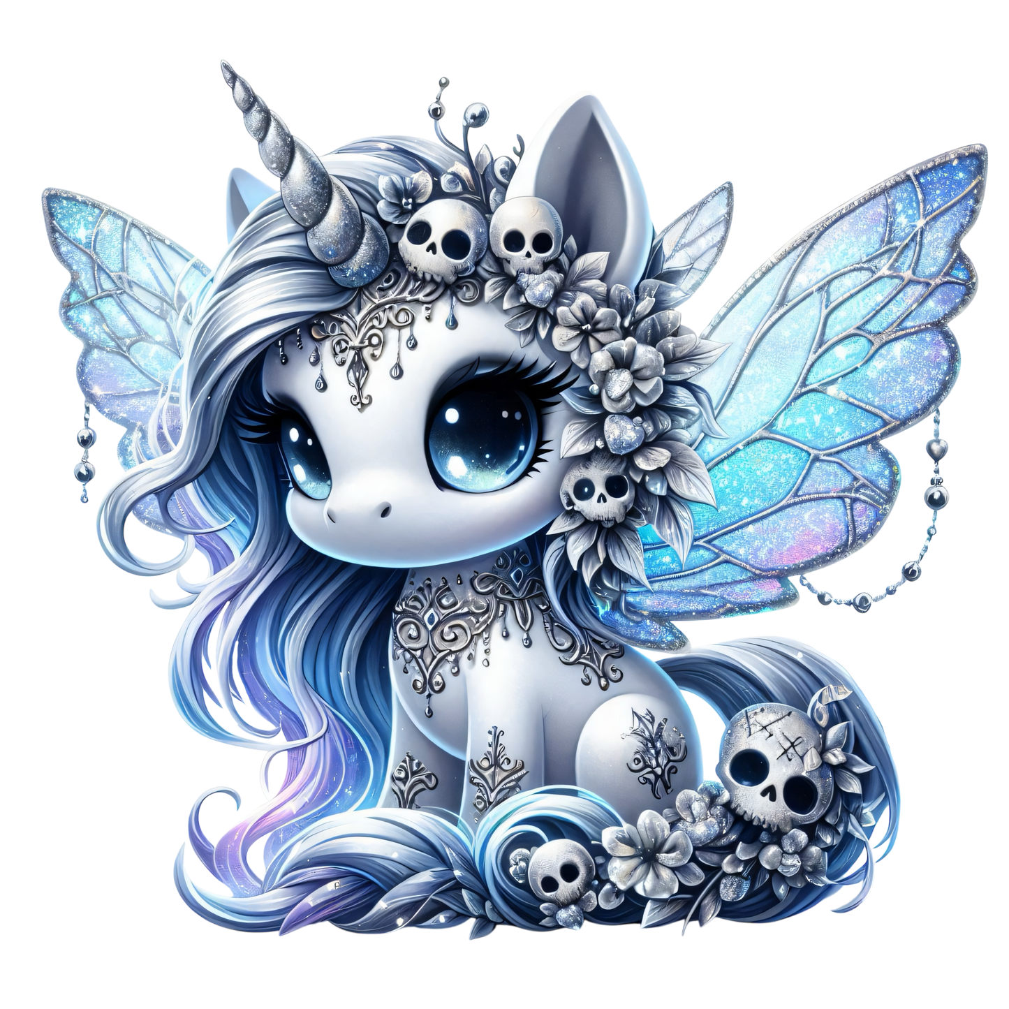 Bügelbild Halloween Glitzer Einhorn #5