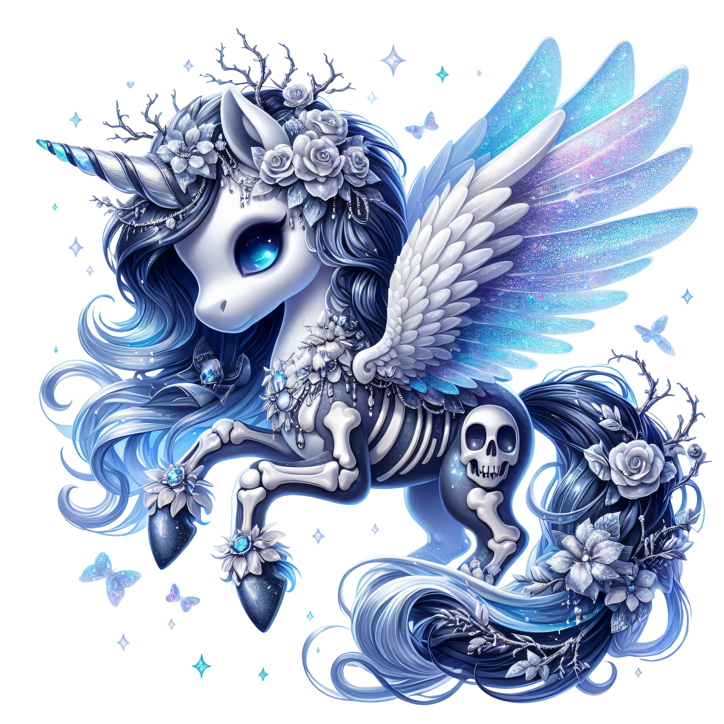 Bügelbild Halloween Glitzer Einhorn #6